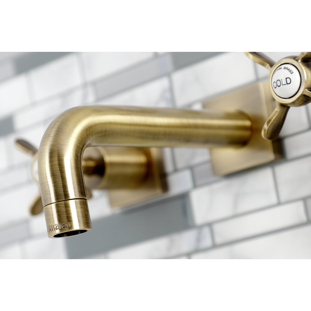 Kingston Brass KS6125BEX Essex Two-Handle Wall Mount Bathroom Faucet