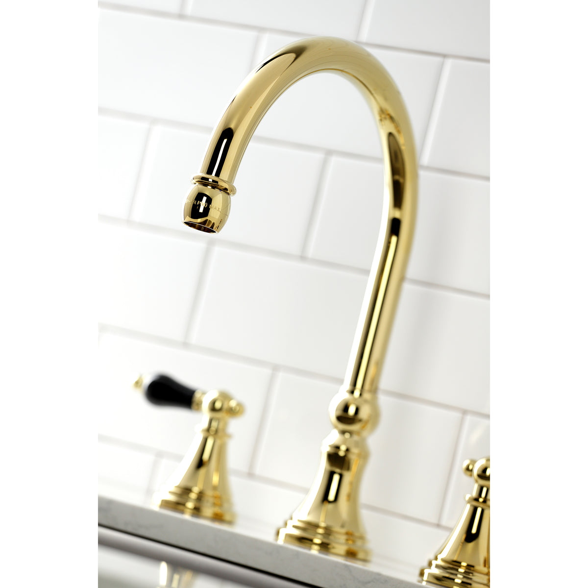 Kingston Brass KS2792PKLBS Duchess Widespread Kitchen Faucet with Brass Sprayer