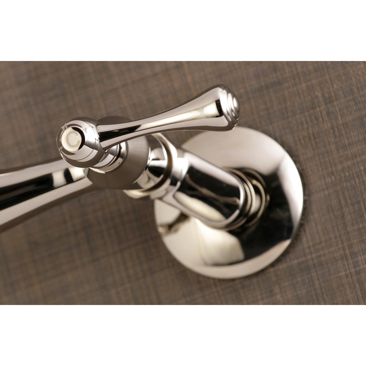 Kingston Brass KS322BLAC Vintage 6" Adjustable Center Wall Mount Kitchen Faucet