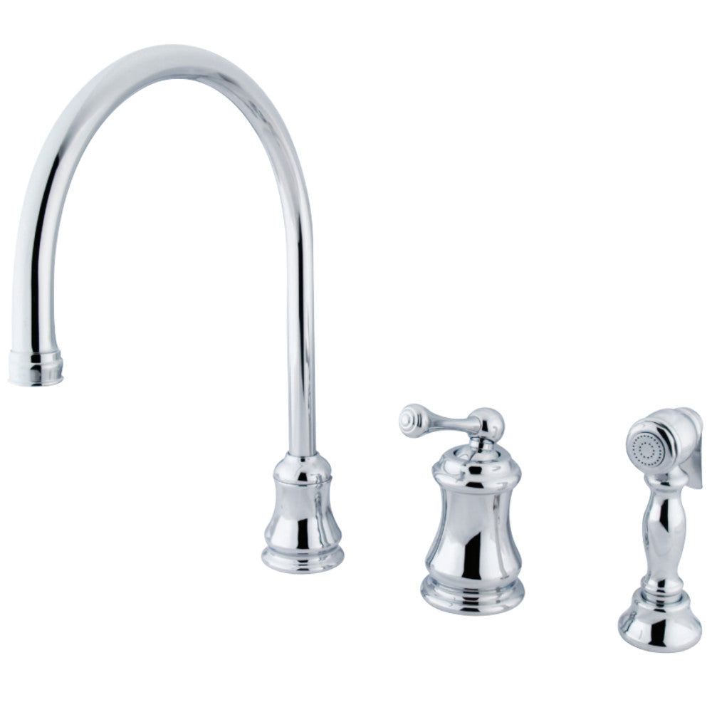 Kingston Brass KS3815BLBS Widespread Kitchen Faucet