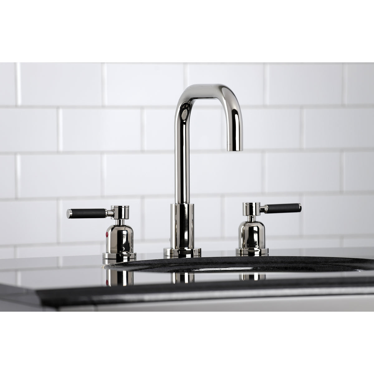 Kingston Brass FSC8930DKL Kaiser Widespread Bathroom Faucet with Brass Pop-Up