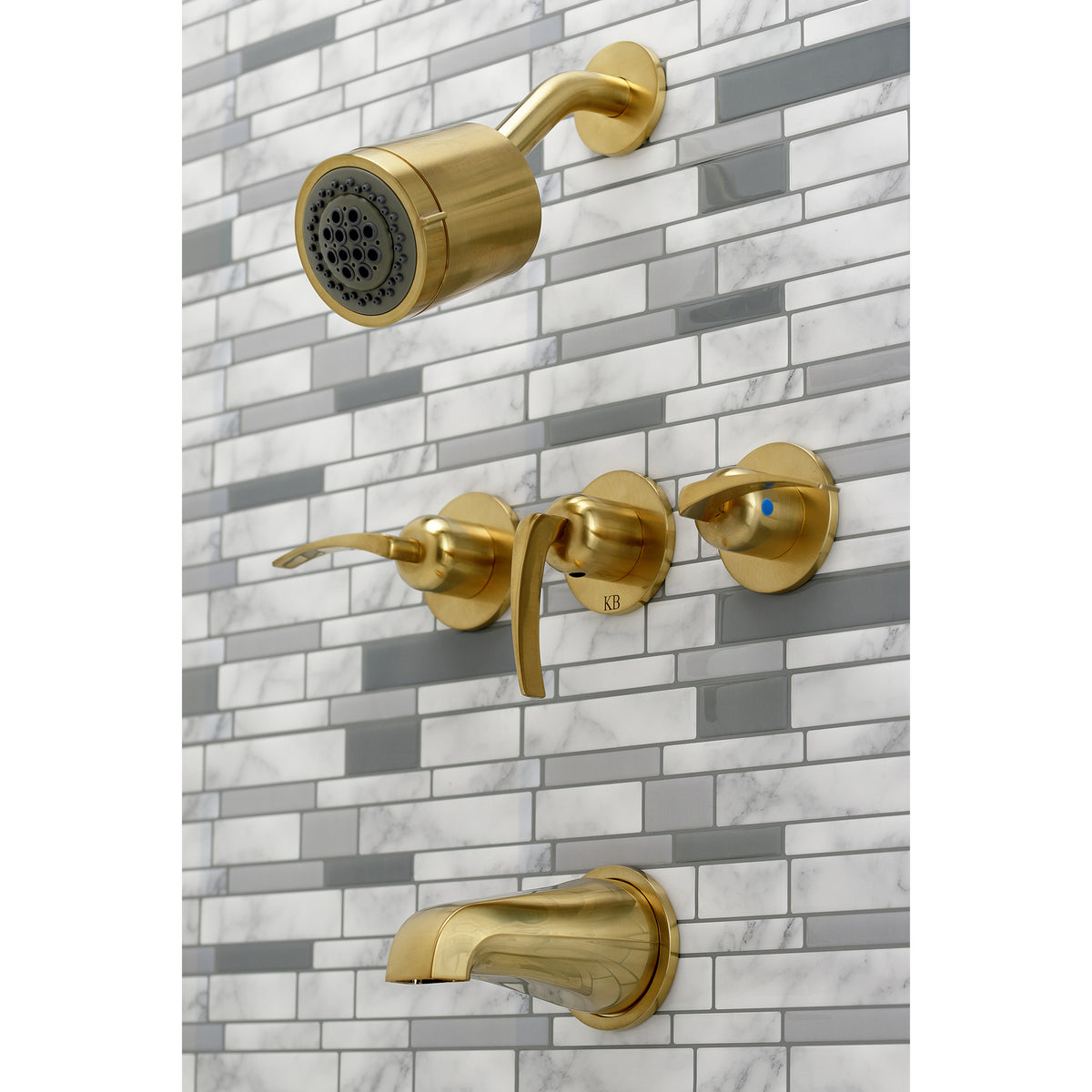 Centurion Three-Handle Tub and Shower Faucet
