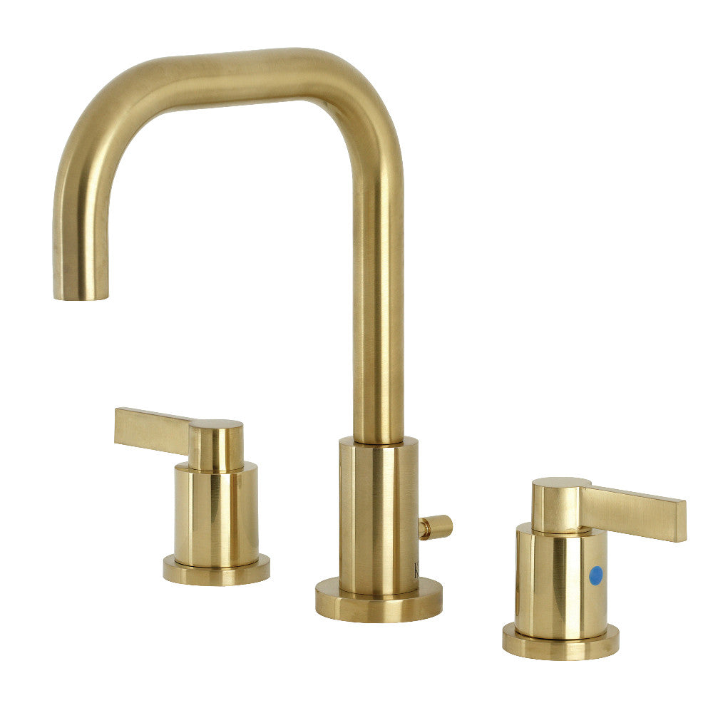 Kingston Brass FSC8938NDL NuvoFusion Widespread Bathroom Faucet with Brass Pop-Up