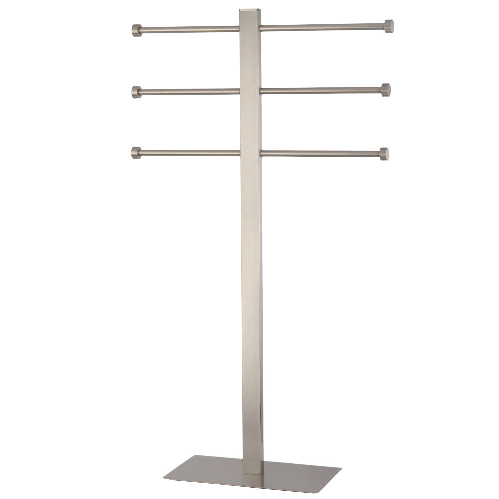 Kingston Brass Freestanding Stainless Steel Towel Holder with Rectangular Base