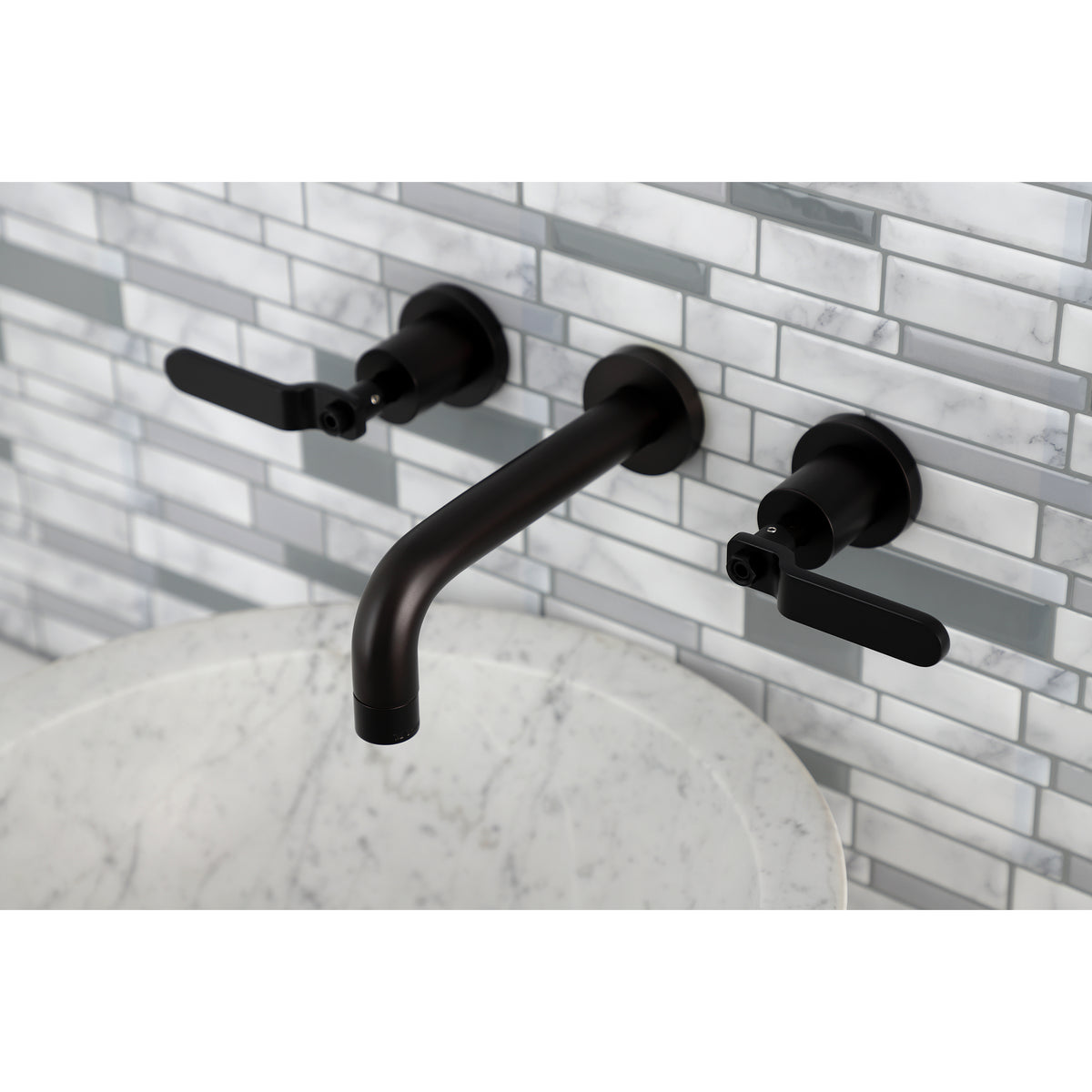 Kingston Brass KS8122KL Whitaker Two-Handle Wall Mount Bathroom Faucet
