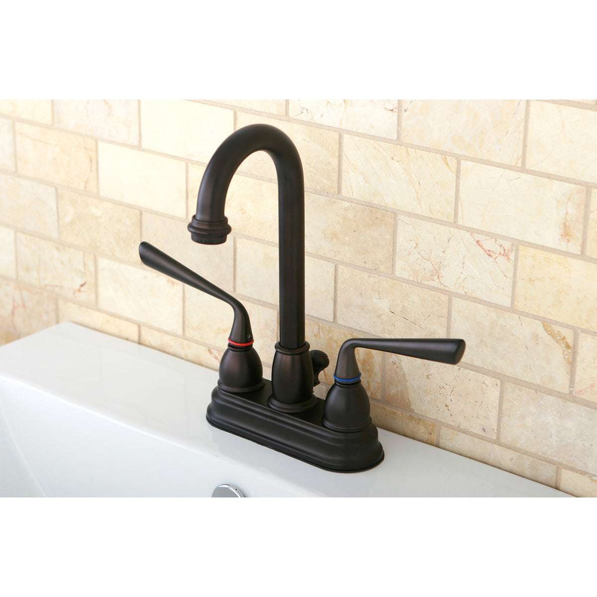 Kingston Brass KB3615ZL 4 in. Centerset Bathroom Faucet
