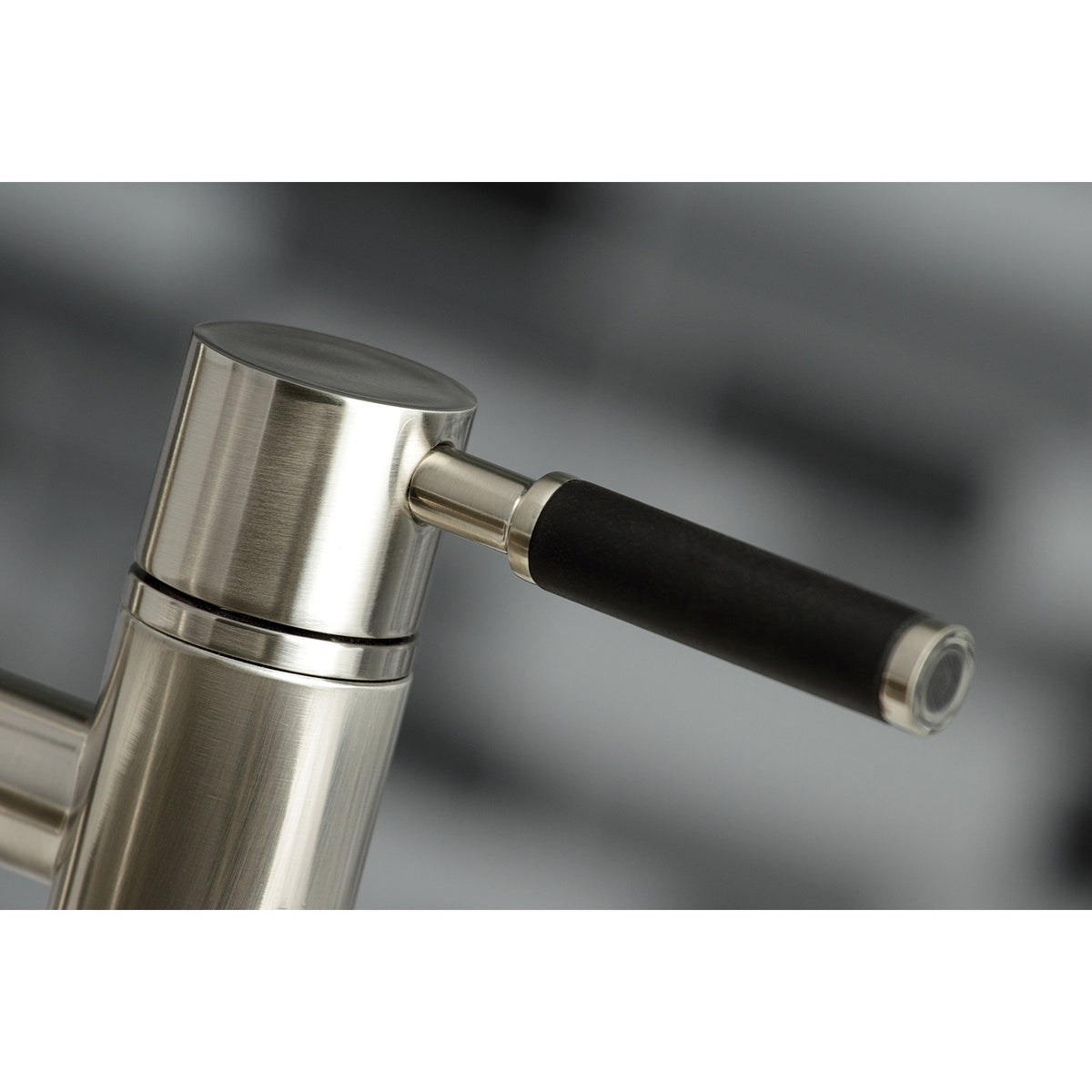 Kingston Brass KS8288DKLBS Concord Two-Handle Bridge Kitchen Faucet with Brass Side Sprayer