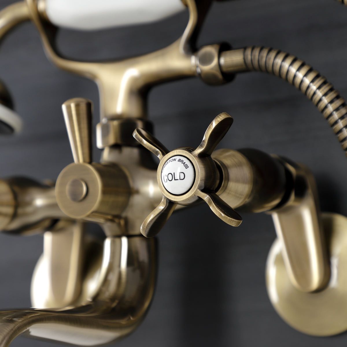 Essex Wall Mount Clawfoot Tub Faucet with Hand Shower