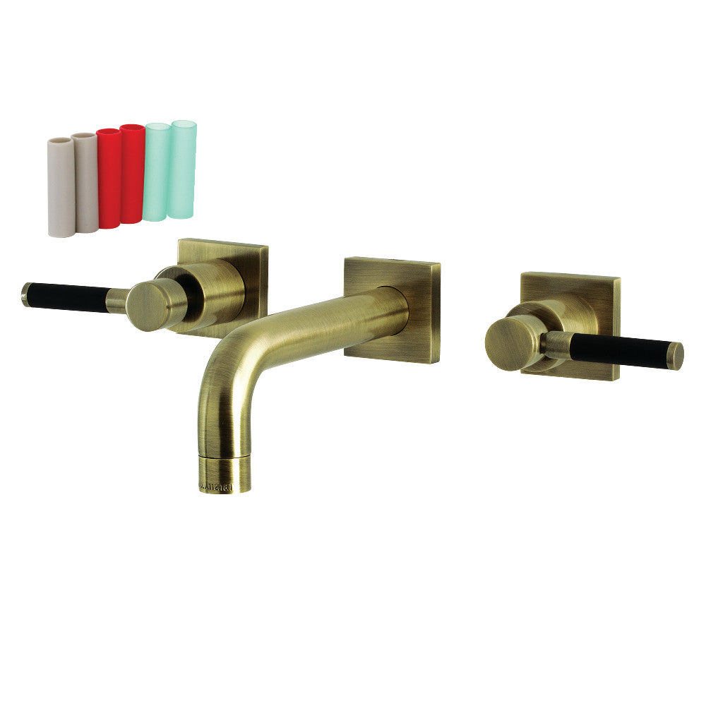 Kingston Brass KS6122DKL Ksiser Two-Handle Wall Mount Bathroom Faucet