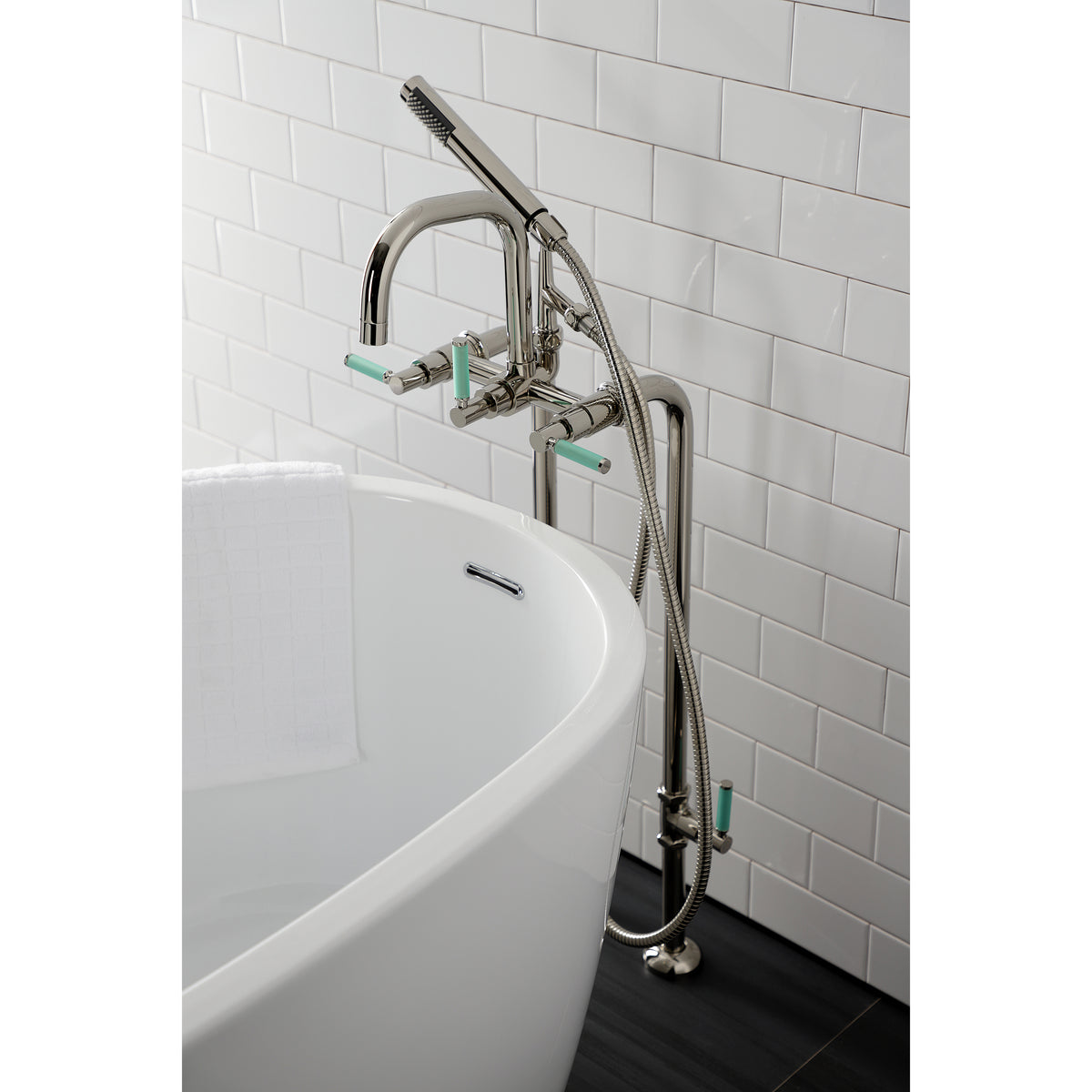 Vintage CCK8406DKL Concord Freestanding Tub Faucet with Supply Line,Stop Valve