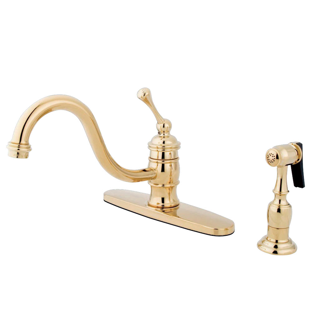 Kingston Brass KB3572BLBS Vintage 8" Kitchen Faucet With Brass Sprayer