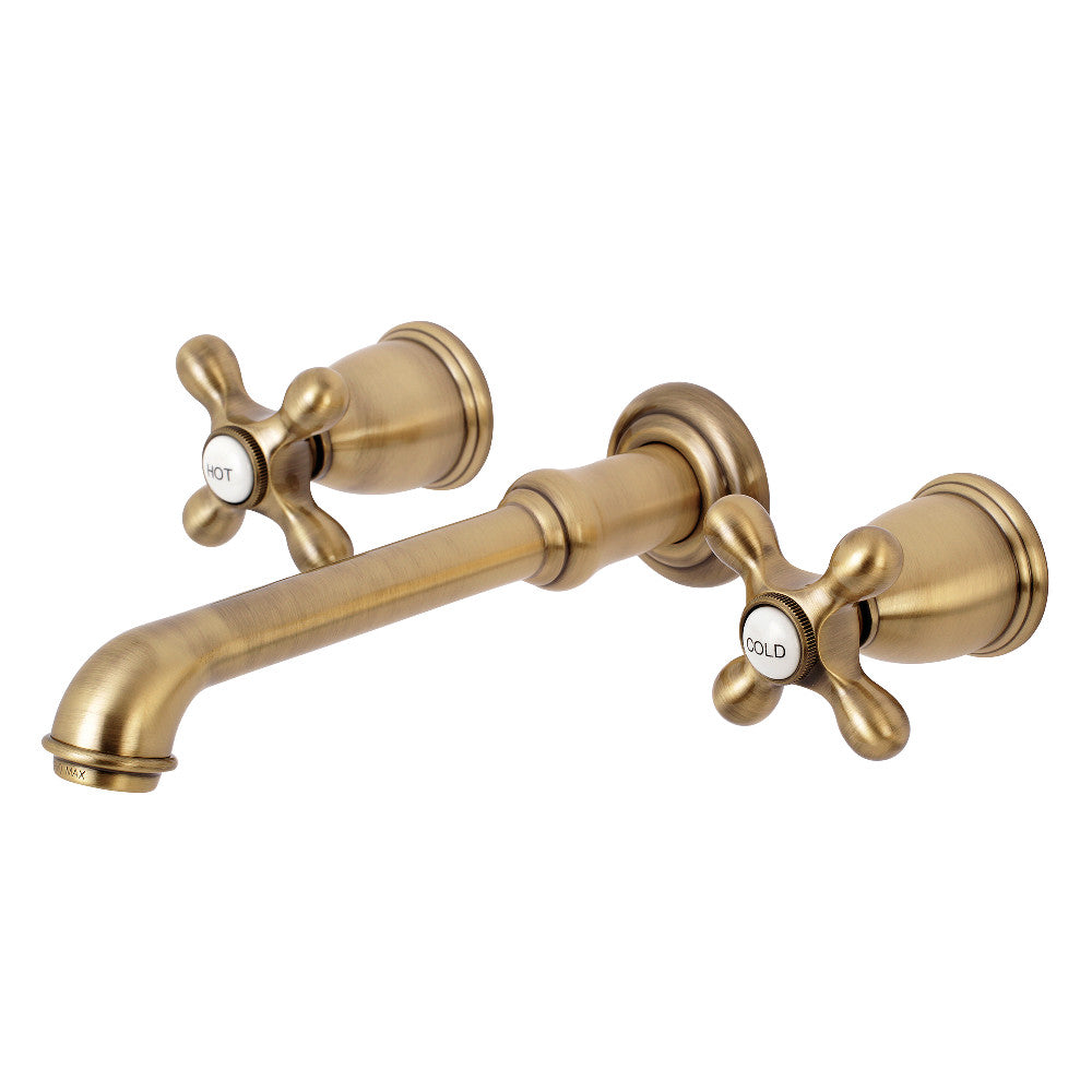 Kingston Brass KS7125AX English Country Two-Handle Wall Mount Bathroom Faucet