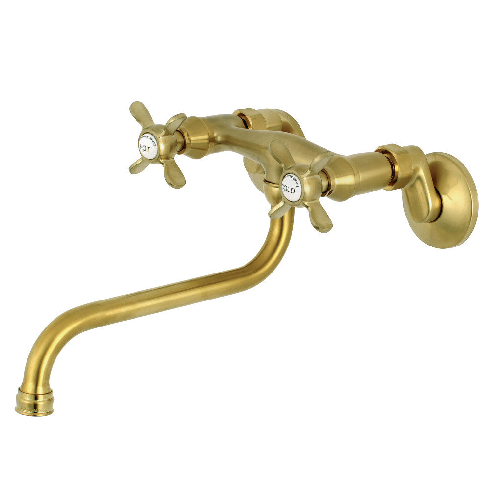 Kingston Brass KS115SN Essex Two Handle Wall Mount Bathroom Faucet