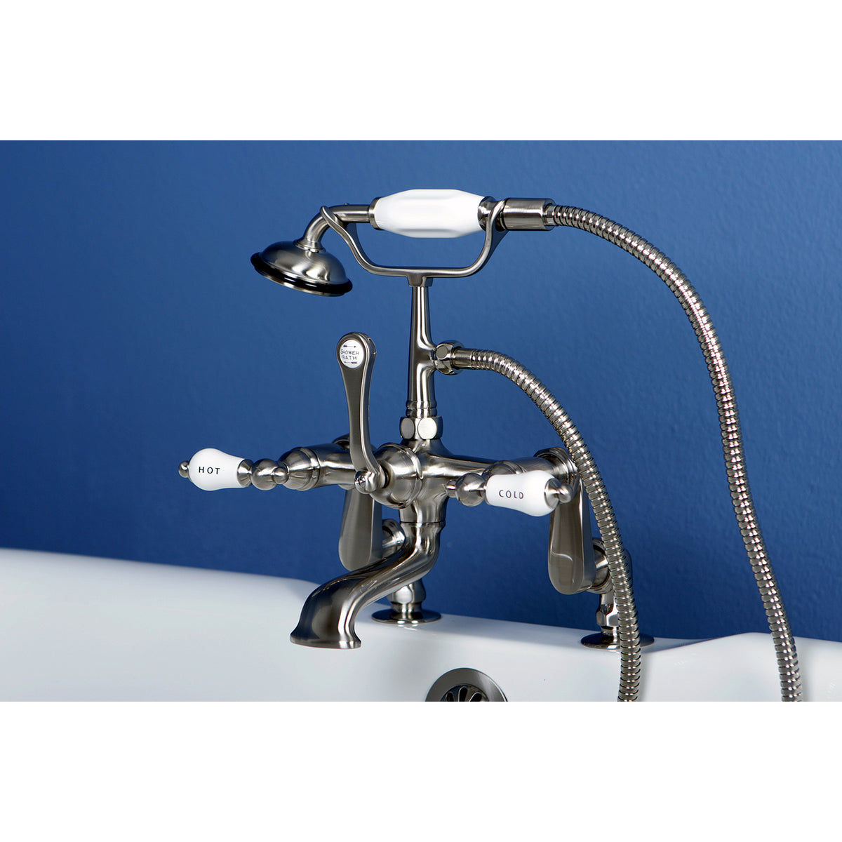 Vintage Adjustable Center Deck Mount Tub Faucet