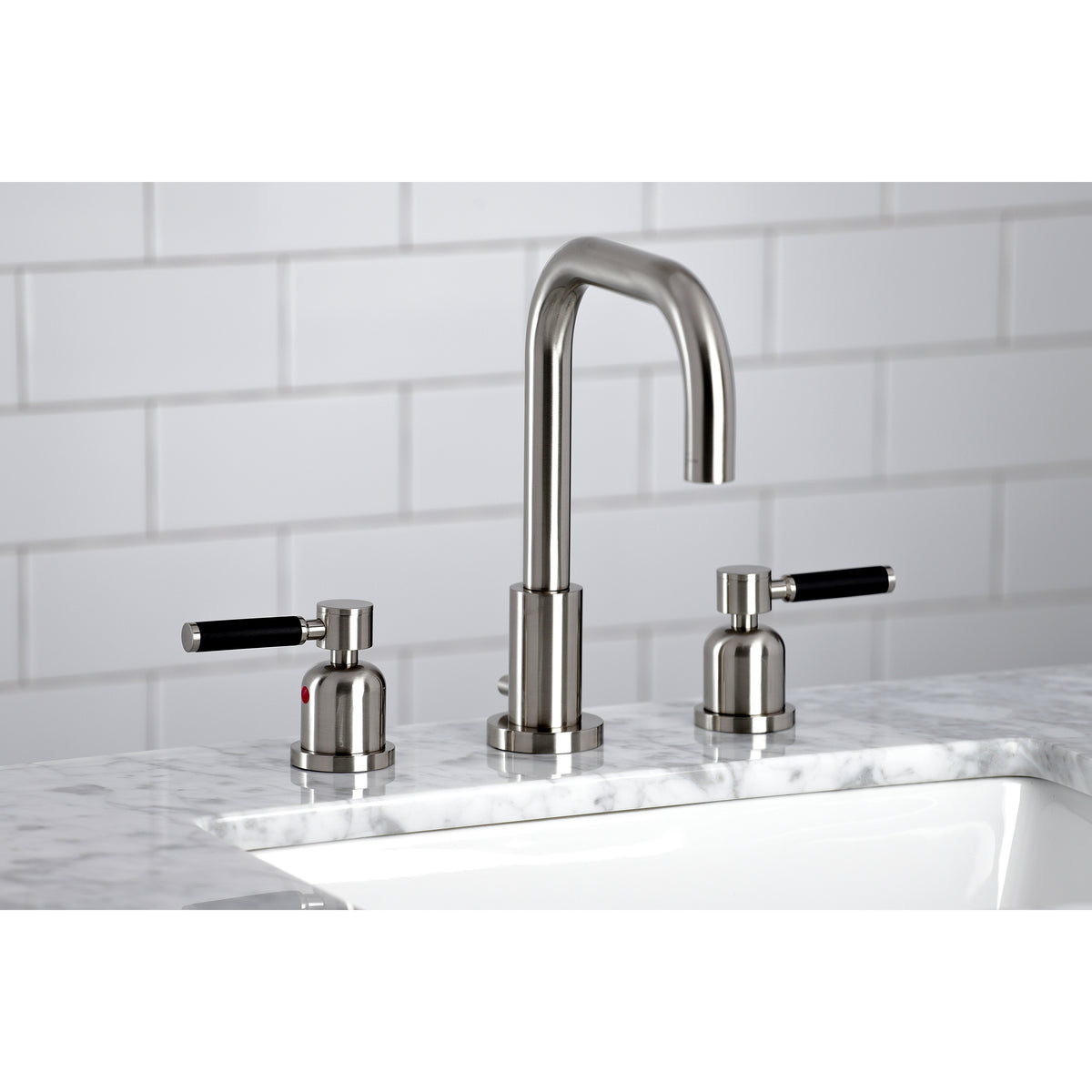 Kingston Brass FSC8930DKL Kaiser Widespread Bathroom Faucet with Brass Pop-Up