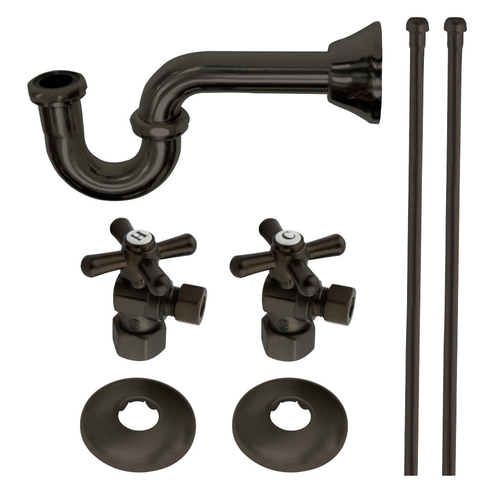 Kingston Brass Plumbing Supply Kits Combo, 1/2" IPS Inlet, 3/8" Comp Oulet
