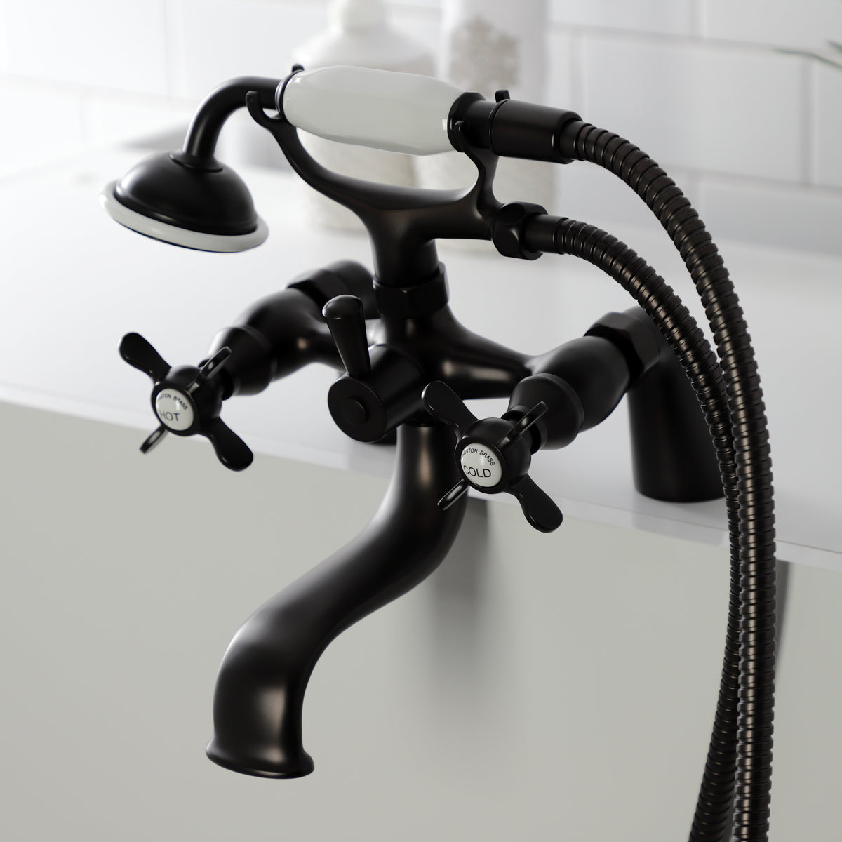 Essex Deck Mount Clawfoot Tub Faucet with Hand Shower