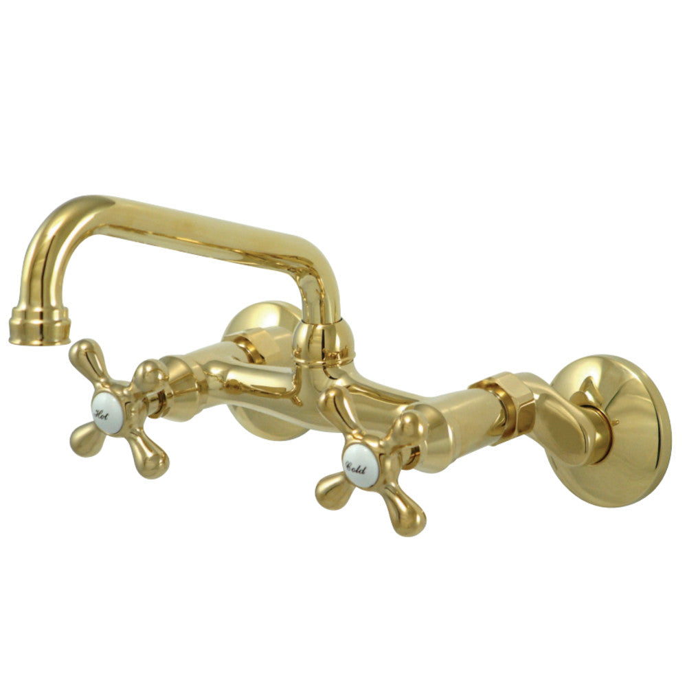 Kingston Brass KS213PN Kingston Two Handle Wall Mount Kitchen Faucet