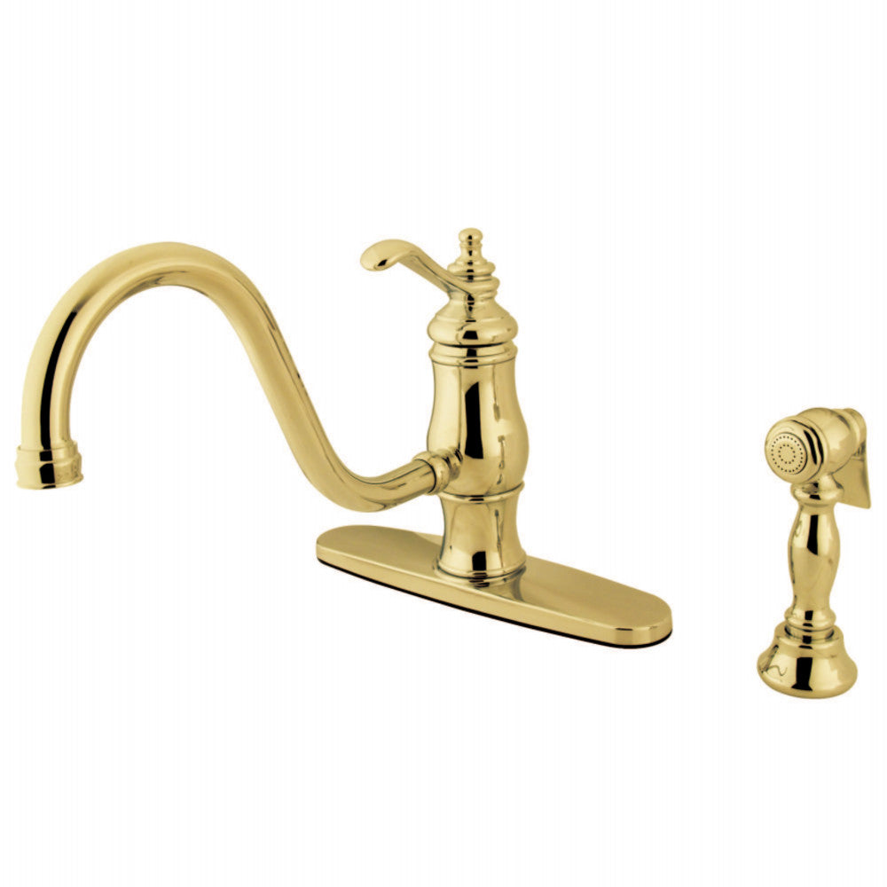 Kingston Brass KS1572TLBS Single-Handle Kitchen Faucet