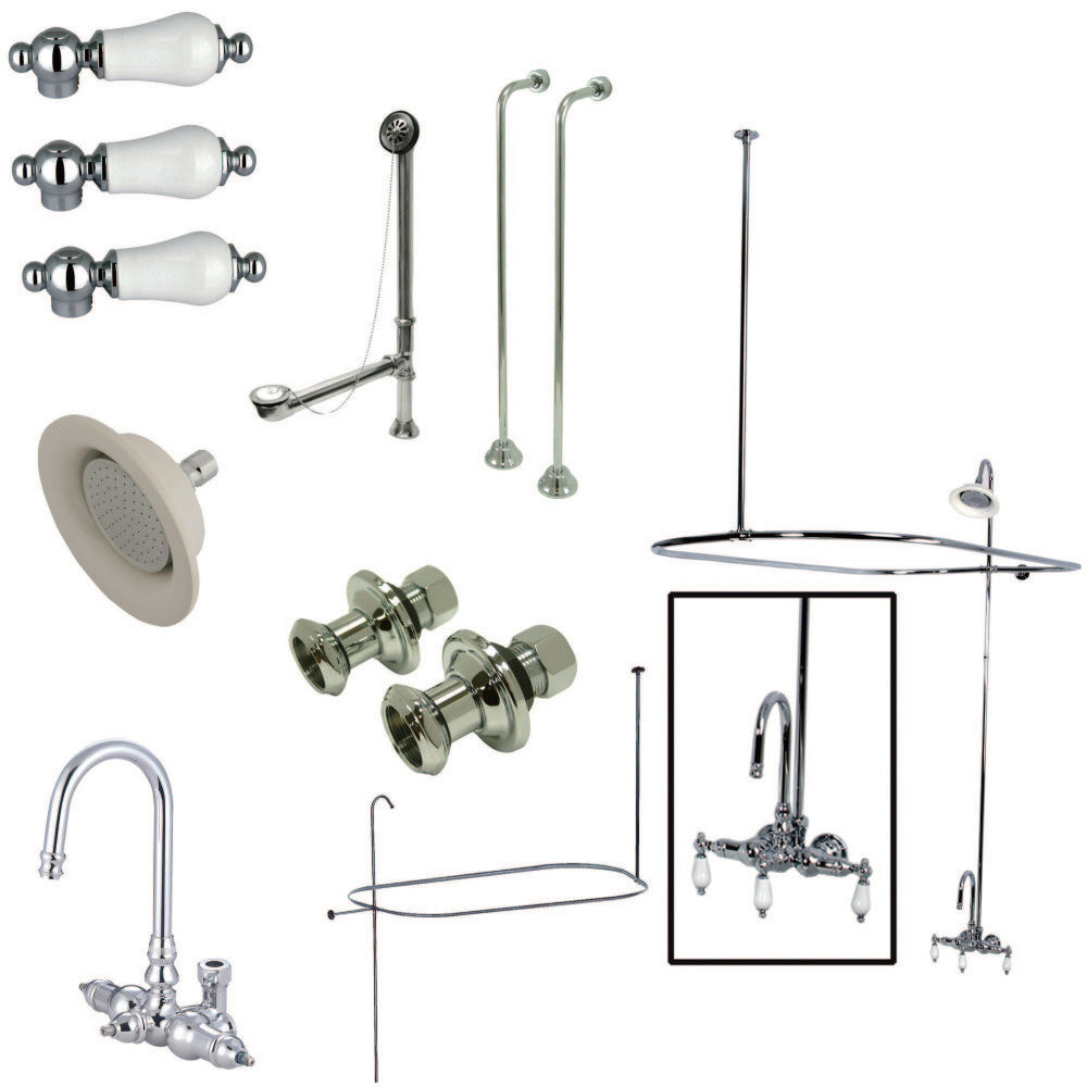Vintage Gooseneck Clawfoot Tub Faucet Package