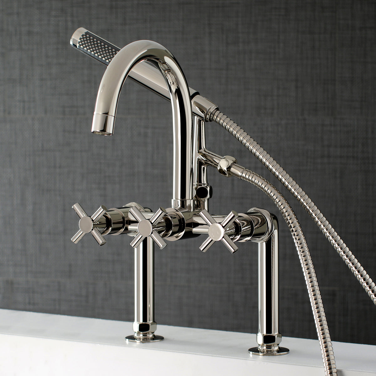 Aqua Vintage Concord 7-Inch Deck Mount Clawfoot Tub Faucet