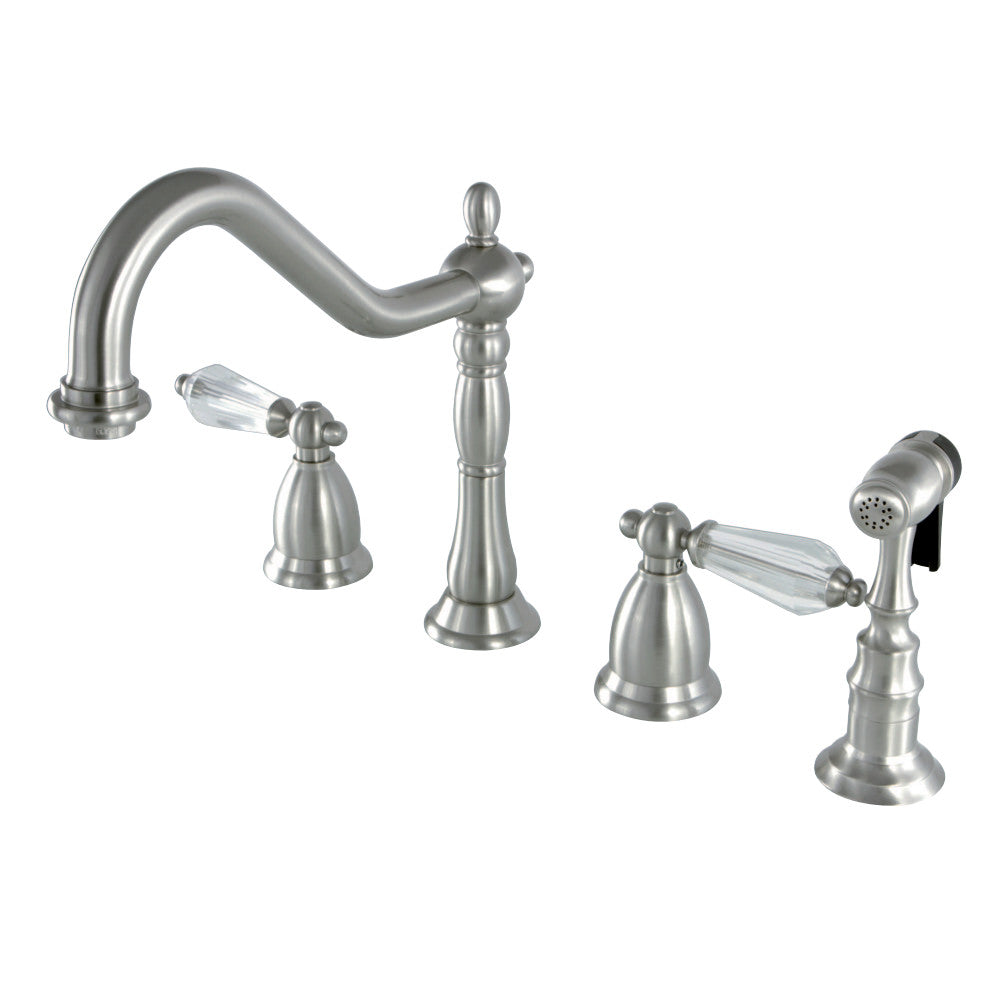 Kingston Brass KS1791WLLBS Widespread Kitchen Faucet