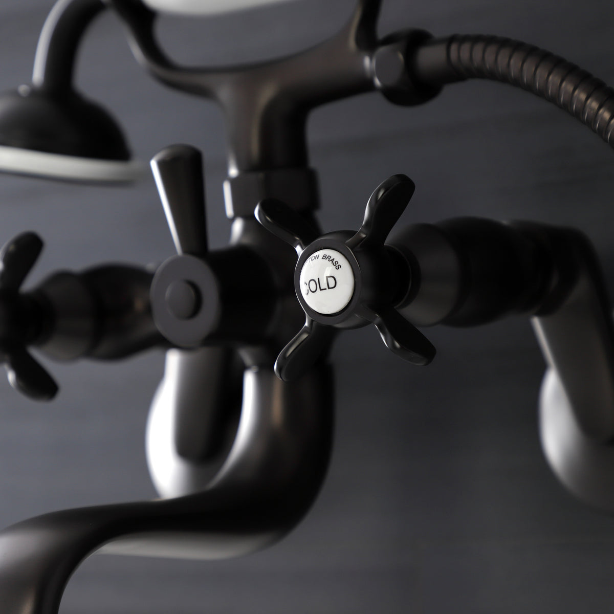 Essex Wall Mount Clawfoot Tub Faucet with Hand Shower