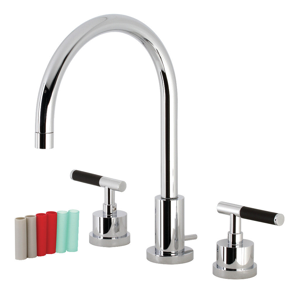 Kingston Brass KS8928CKL Kaiser Widespread Bathroom Faucet with Brass Pop-Up
