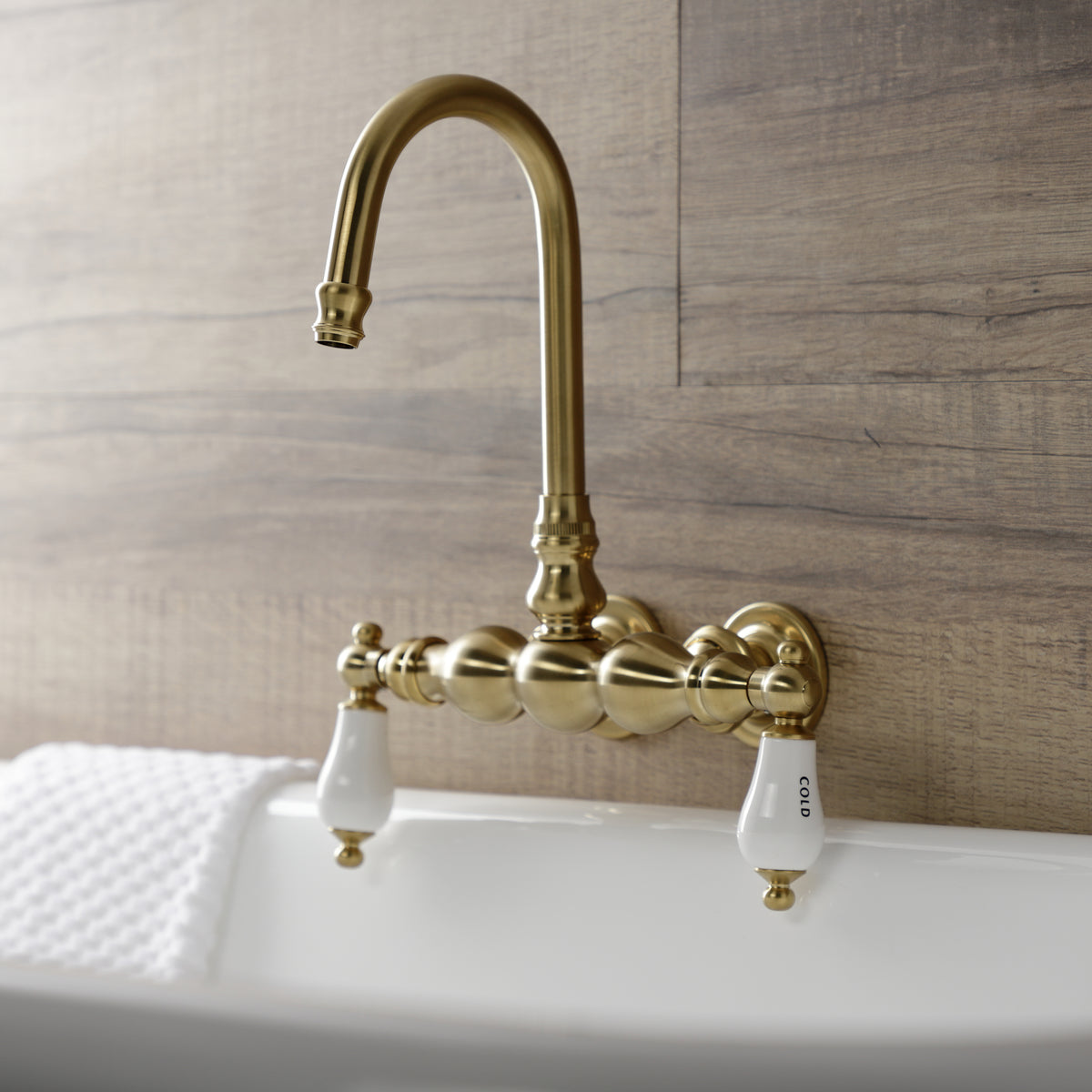 Aqua Vintage 3-3/8 Inch Wall Mount Tub Faucet