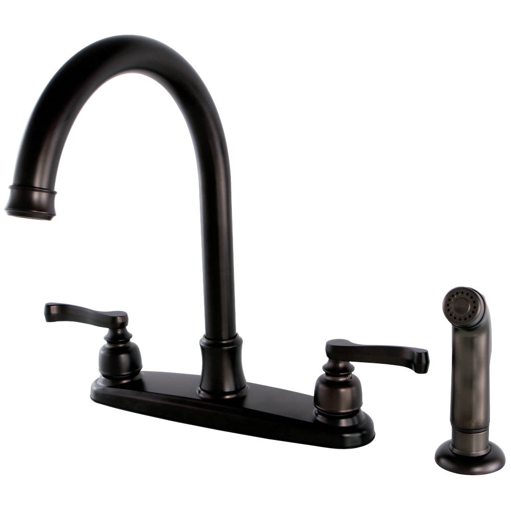 Kingston Brass FB7791FLSP Royale 8-Inch Centerset Kitchen Faucet with Sprayer