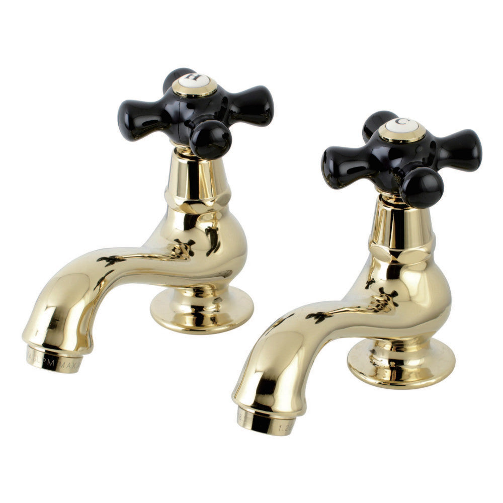 Kingston Brass KS1102PKX Basin Tap Faucet with Cross Handle