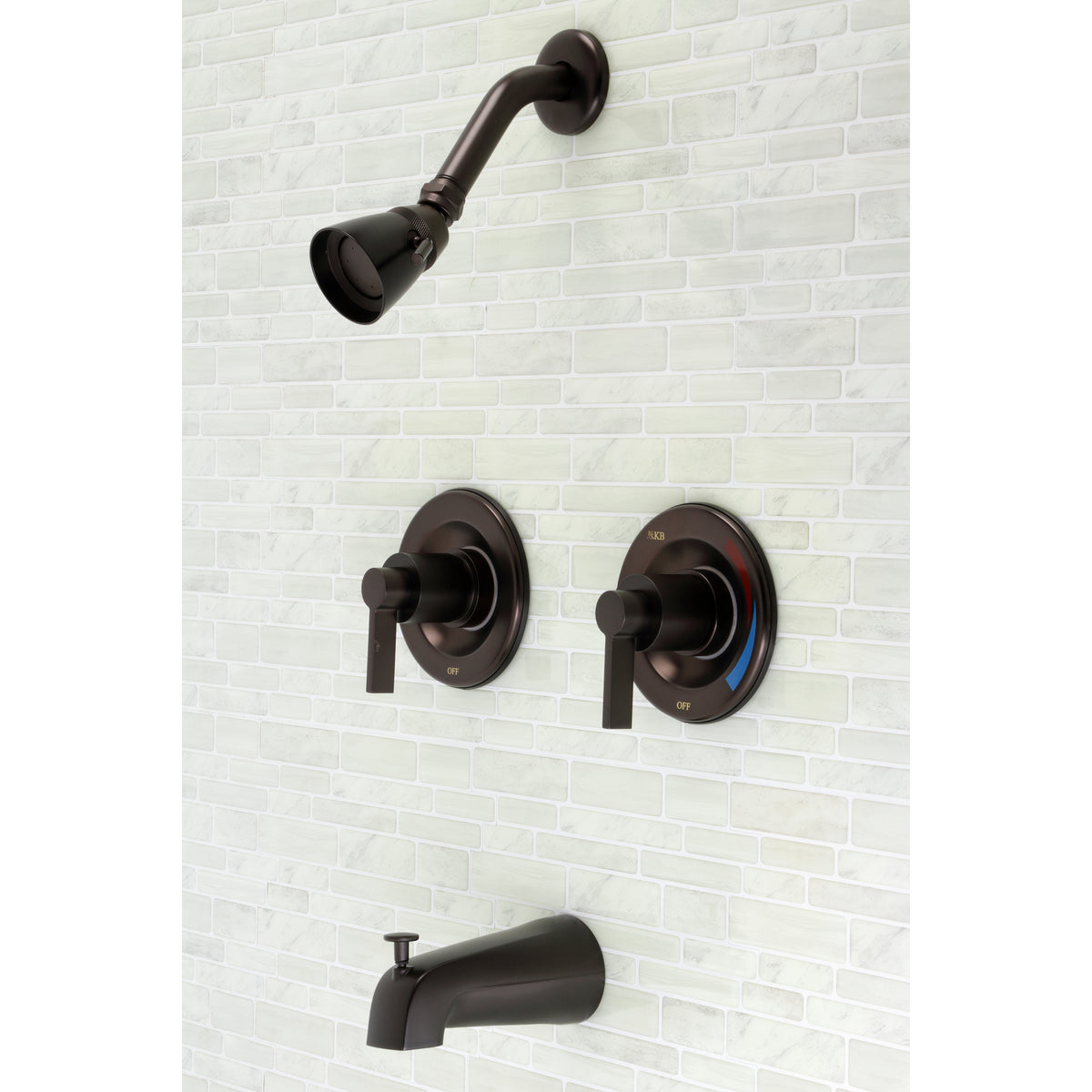 NuvoFusion Two-Handle Tub and Shower Faucet with Volume Control