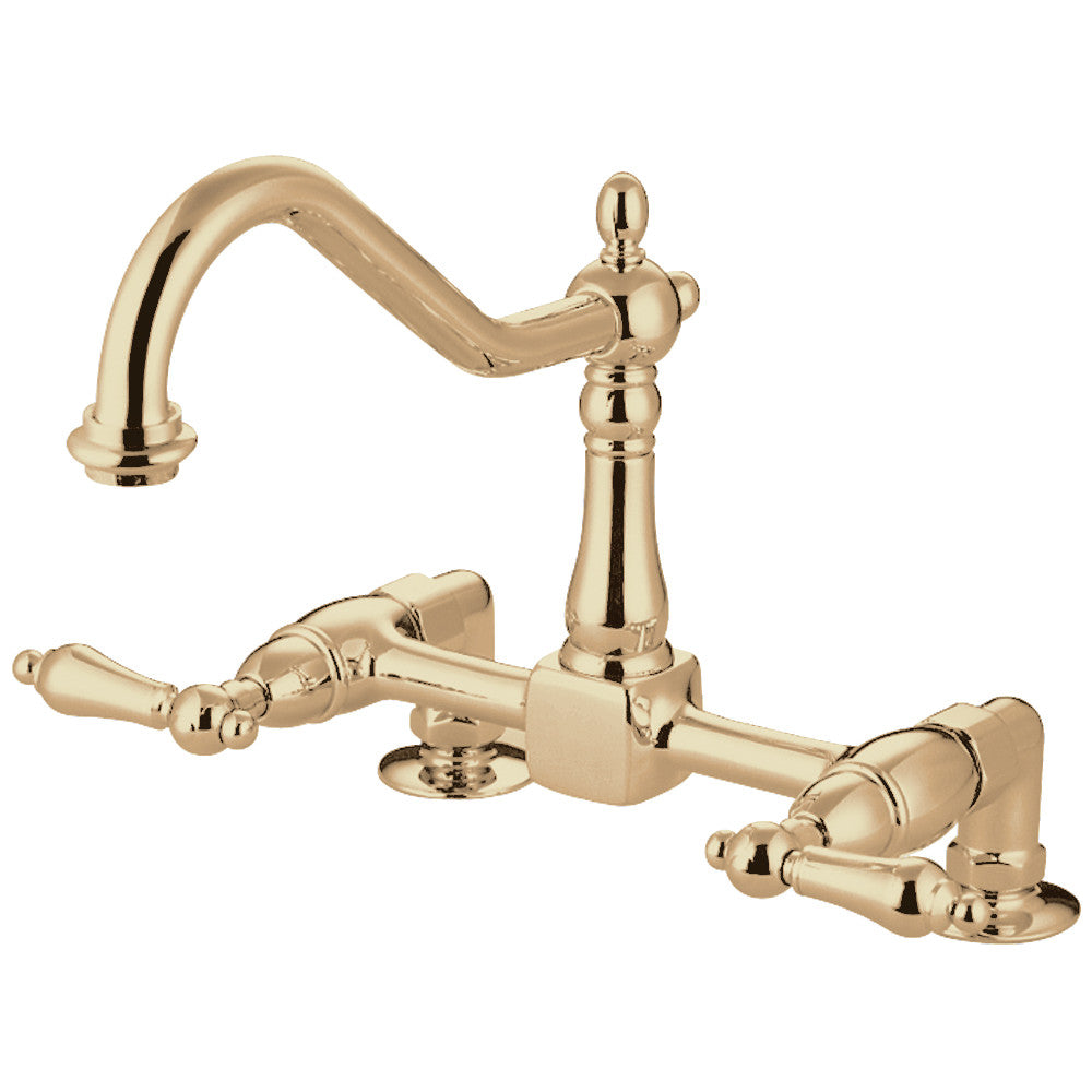 Kingston Brass KS1148AL Heritage Two-Handle Bridge Kitchen Faucet