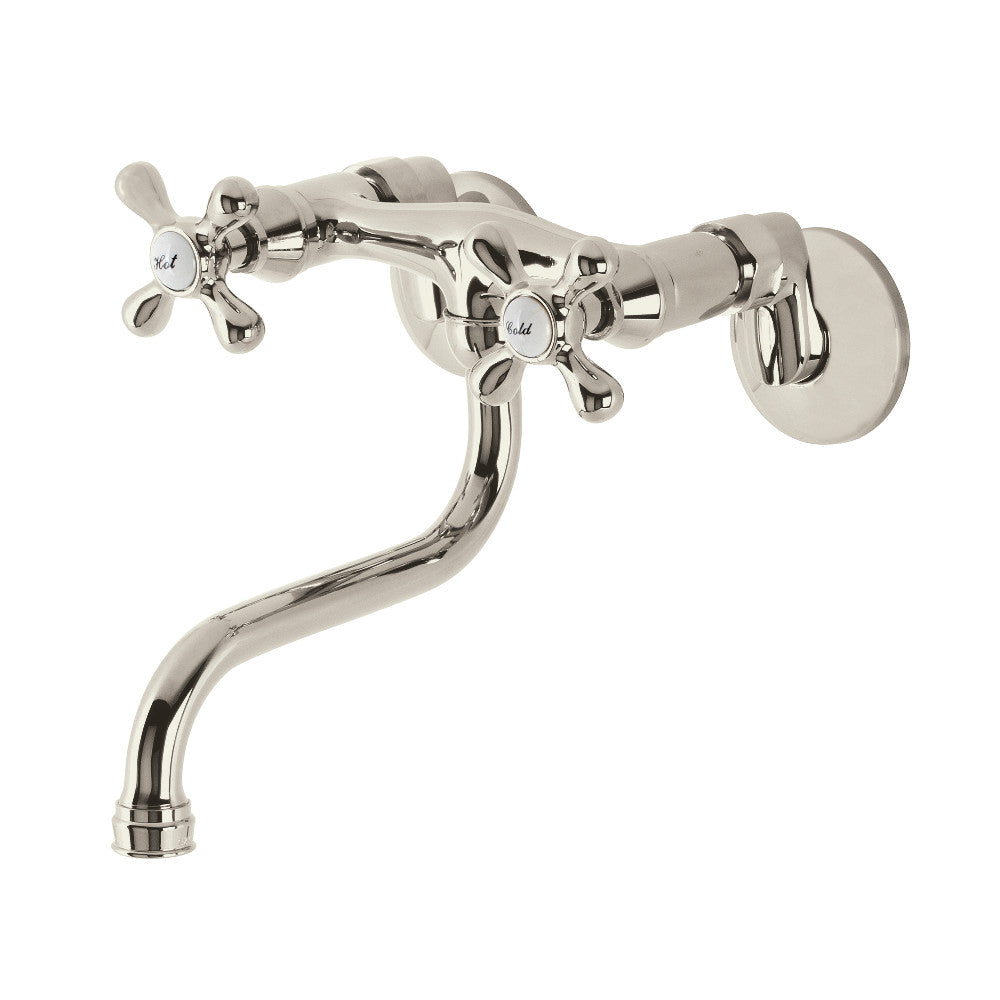 Kingston Brass KS216PN Kingston Two Handle Wall Mount Bathroom Faucet