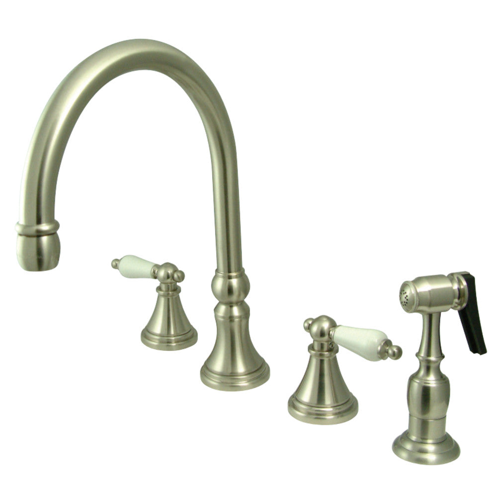 Kingston Brass KS2795PLBS Widespread Kitchen Faucet