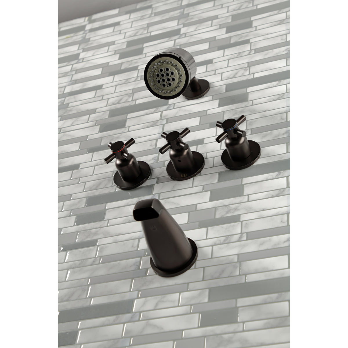 Concord Three-Handle Tub and Shower Faucet