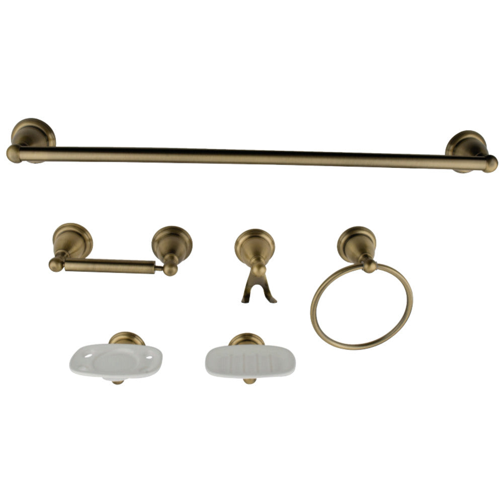 Kingston Brass Victorian 6-Piece Towel Bar Bathroom Hardware Set