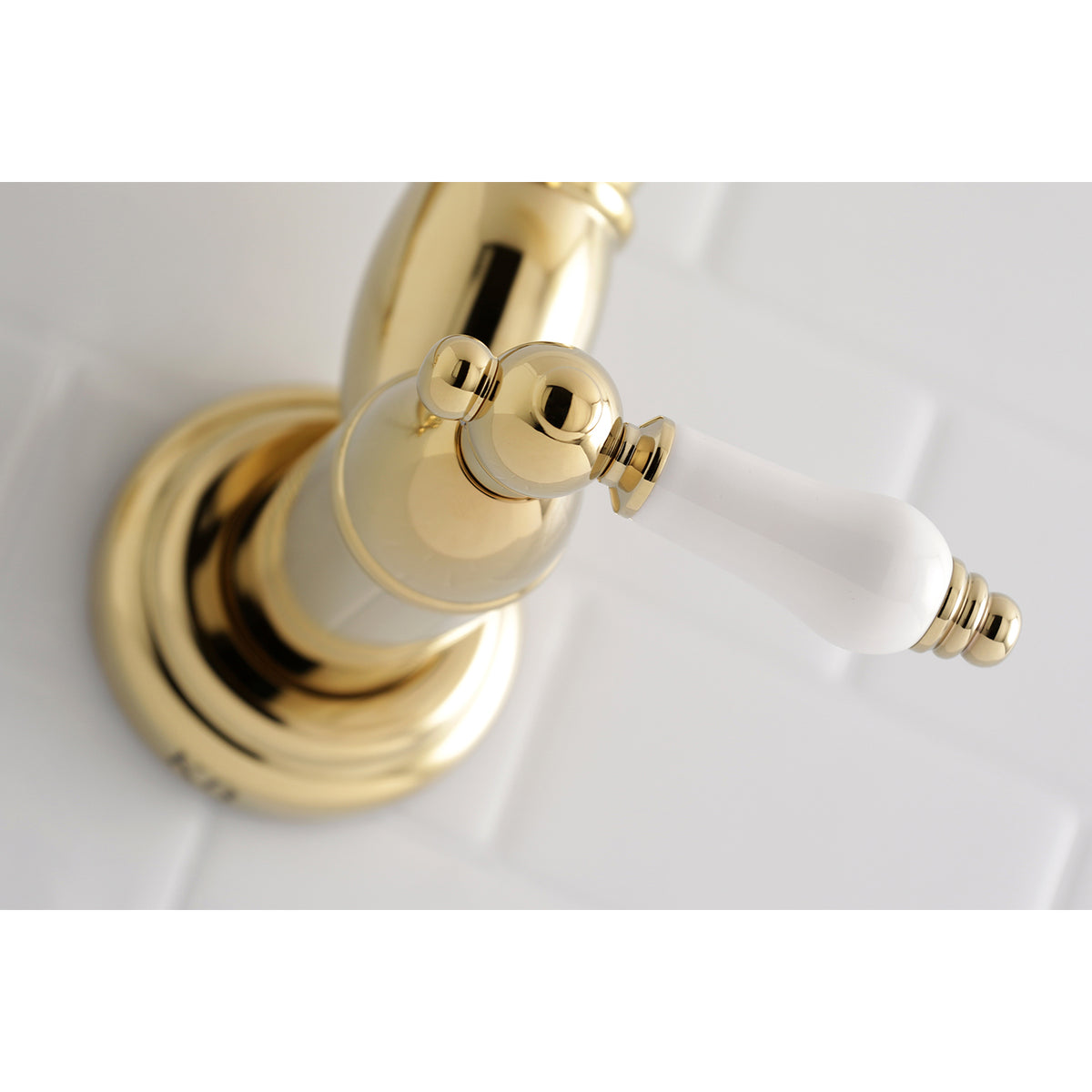 Kingston Brass KS3106PL Restoration Wall Mount Pot Filler Kitchen Faucet