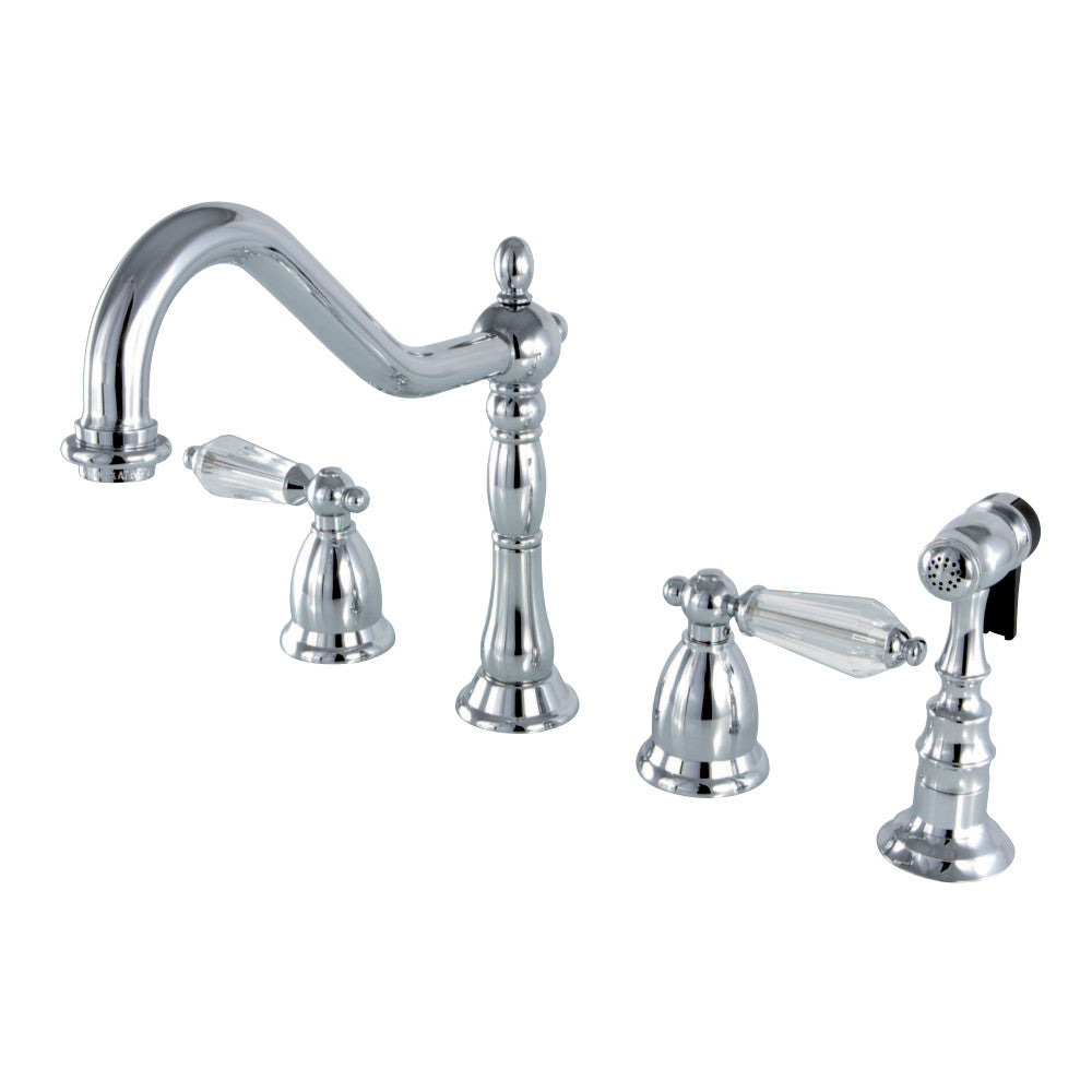 Kingston Brass KS1791WLLBS Widespread Kitchen Faucet