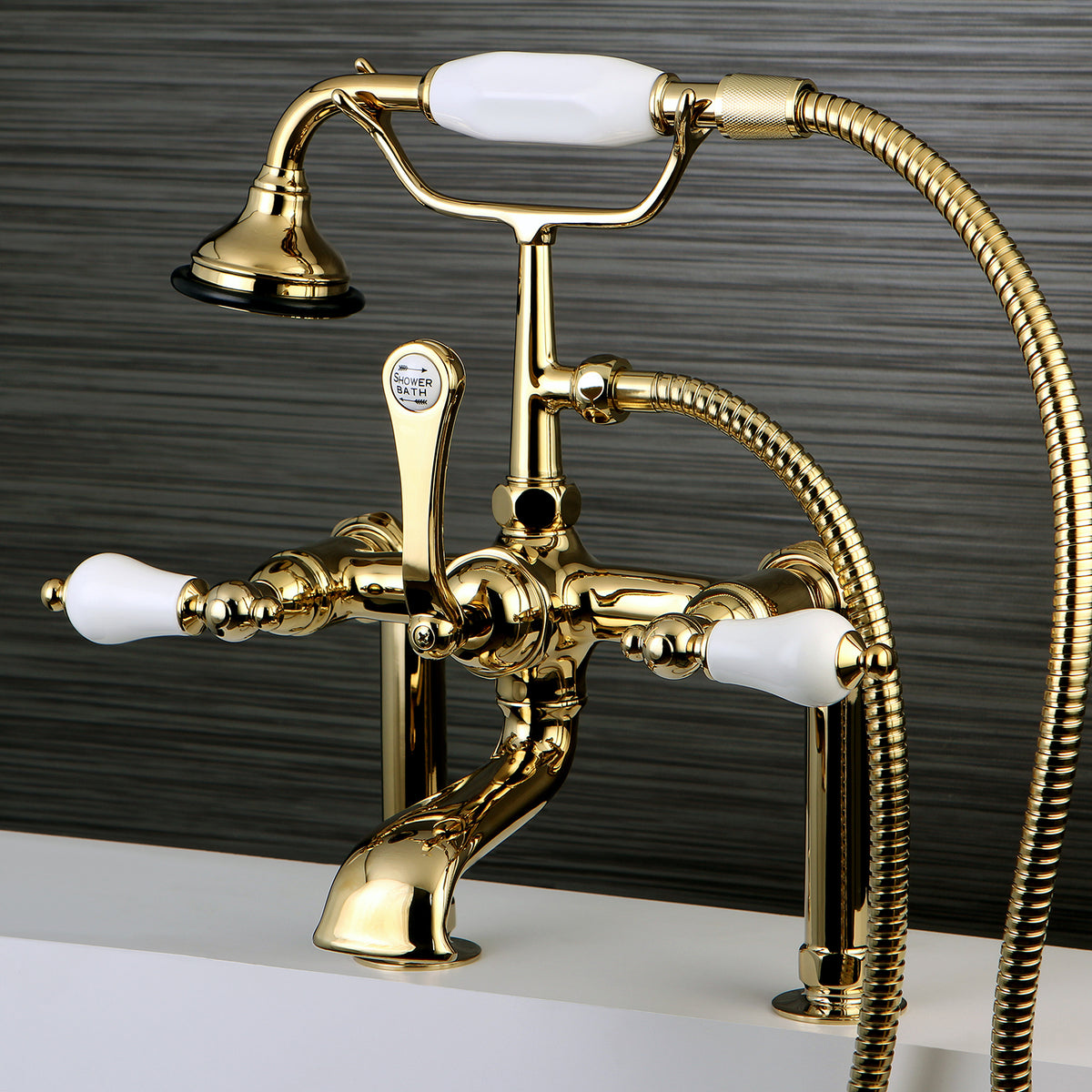 Auqa Vintage Deck Mount Clawfoot Tub Faucet