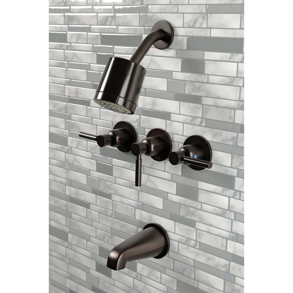 Concord Three-Handle Tub and Shower Faucet