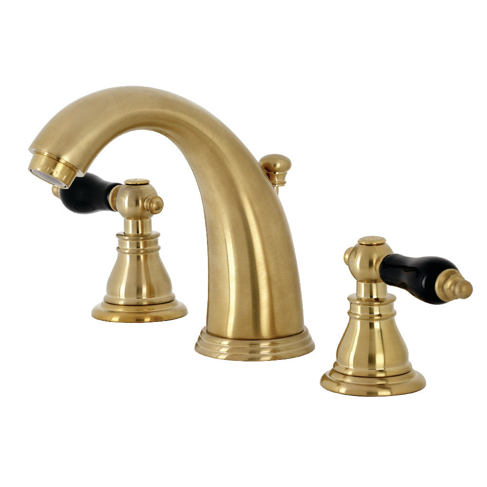 Kingston Brass KB987AKLSB Duchess Widespread Bathroom Faucet with Plastic Pop-Up