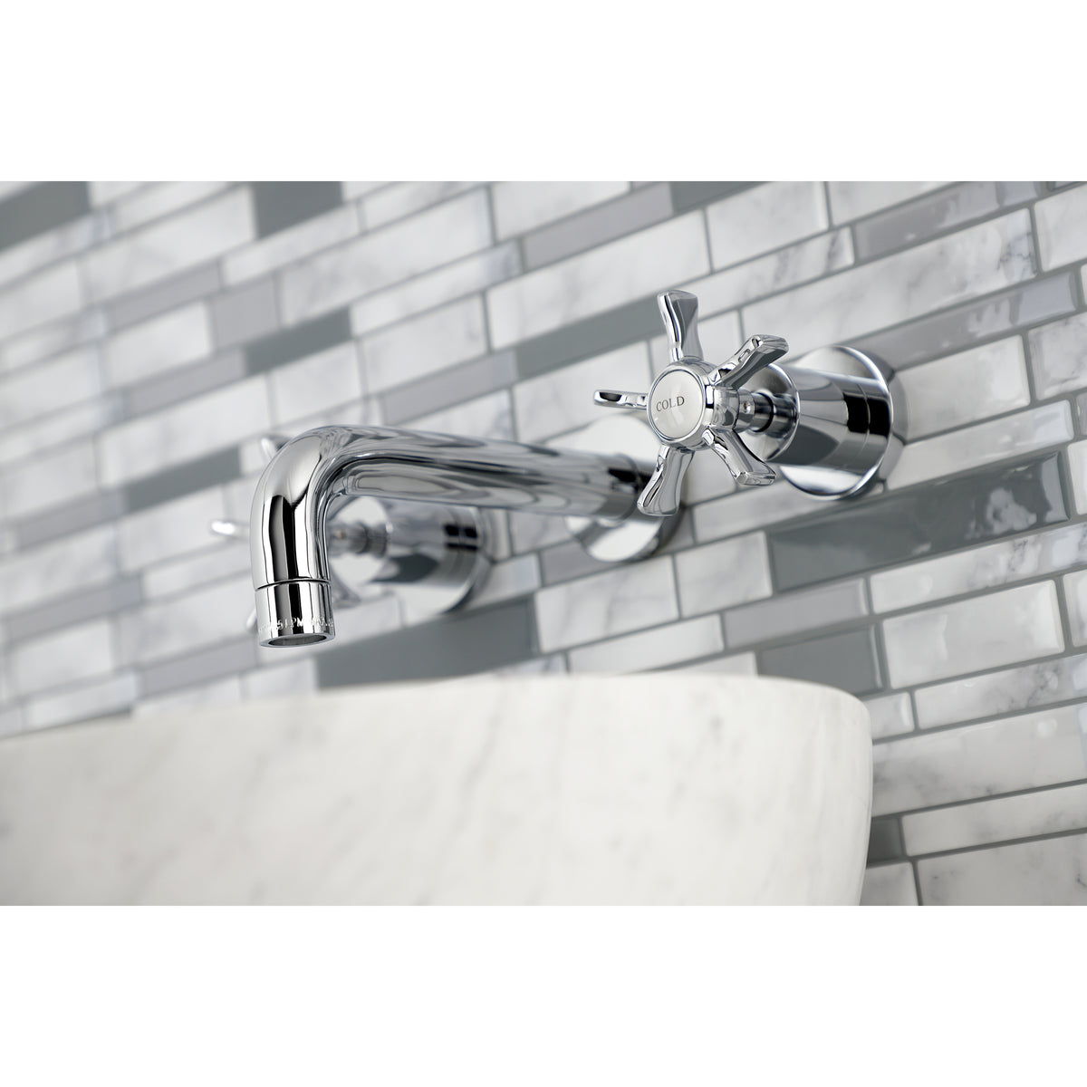 Kingston Brass KS8128NX Hamilton Two-Handle Wall Mount Bathroom Faucet