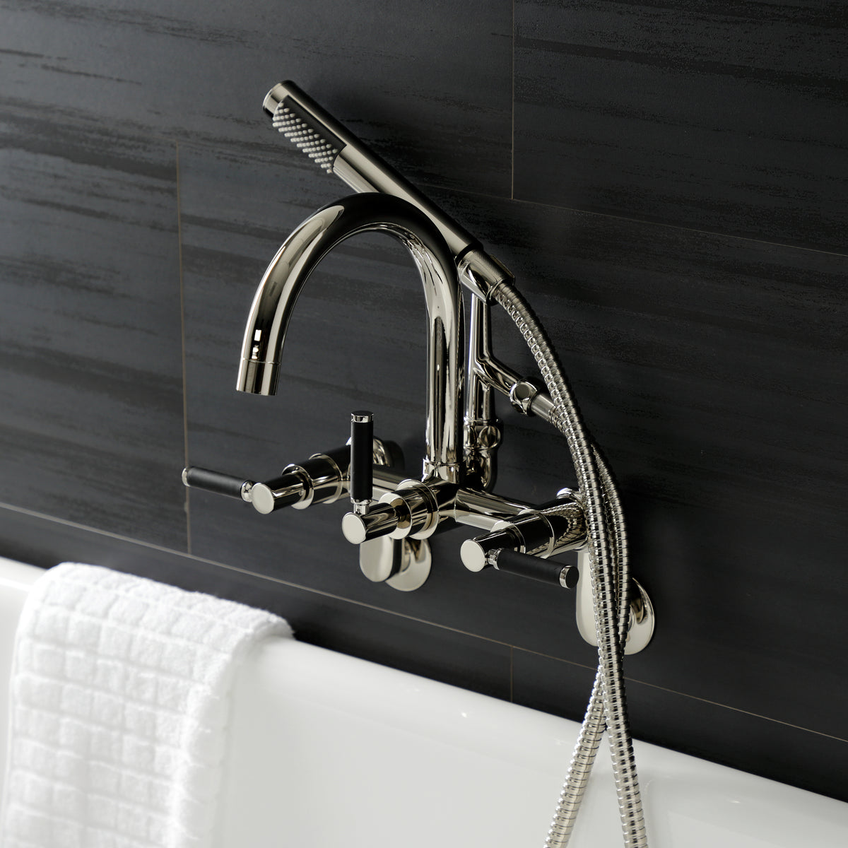 Vintage AE8150DKL Kaiser 7-Inch Adjustable Wall Mount Clawfoot Tub Faucet