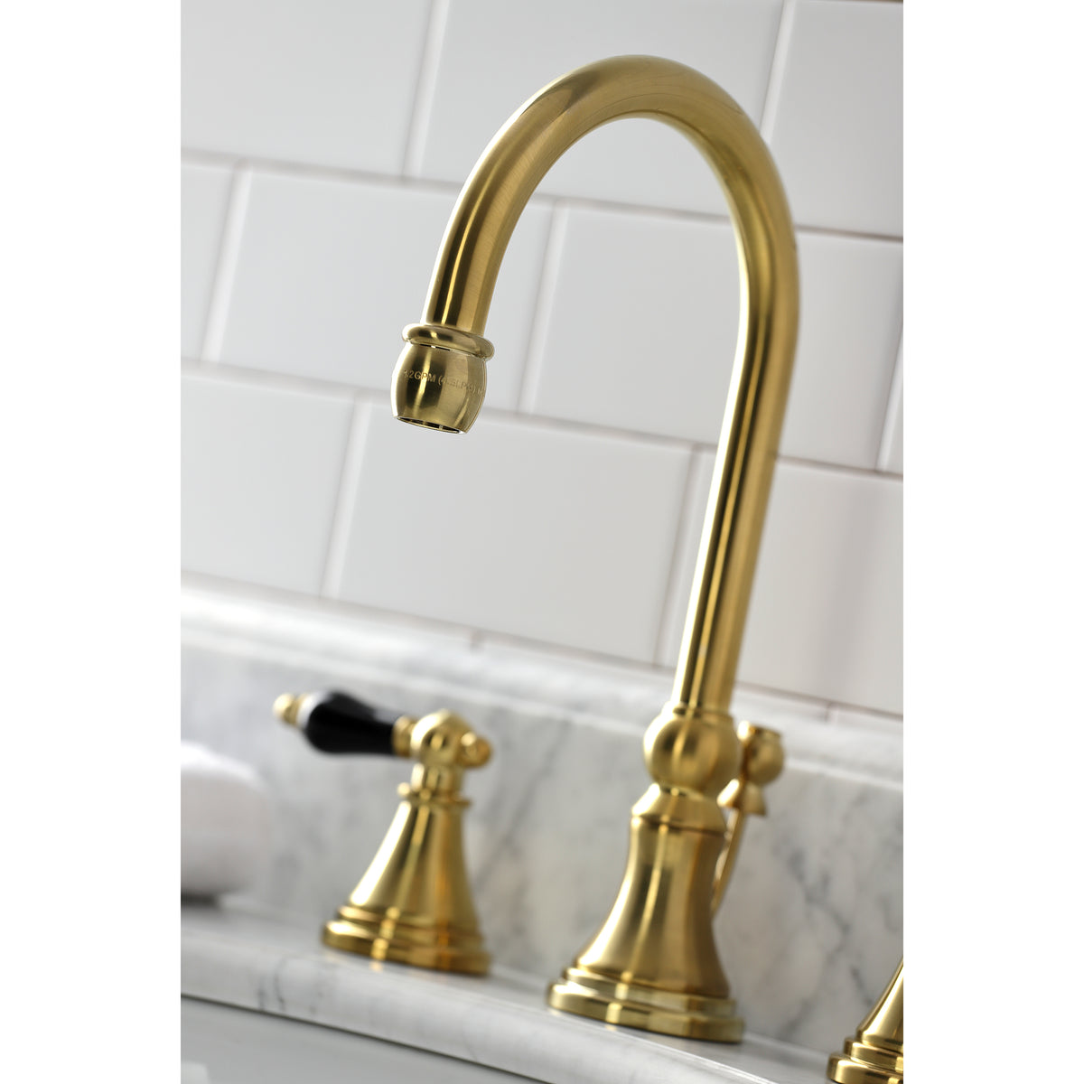 Kingston Brass KS2982PKL Duchess Widespread Bathroom Faucet with Brass Pop-Up