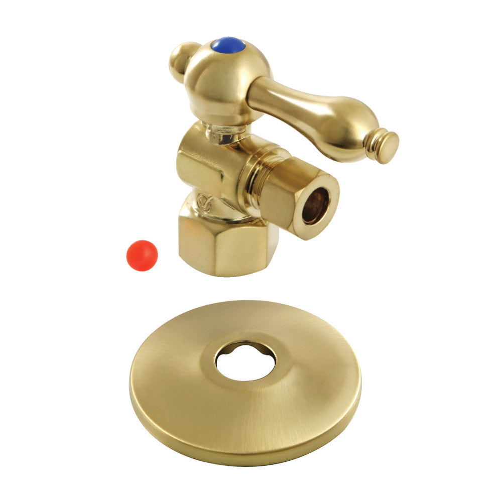 Kingston Brass Quarter Turn Valve with Flange (1/2" FIP X 3/8" OD Compression)