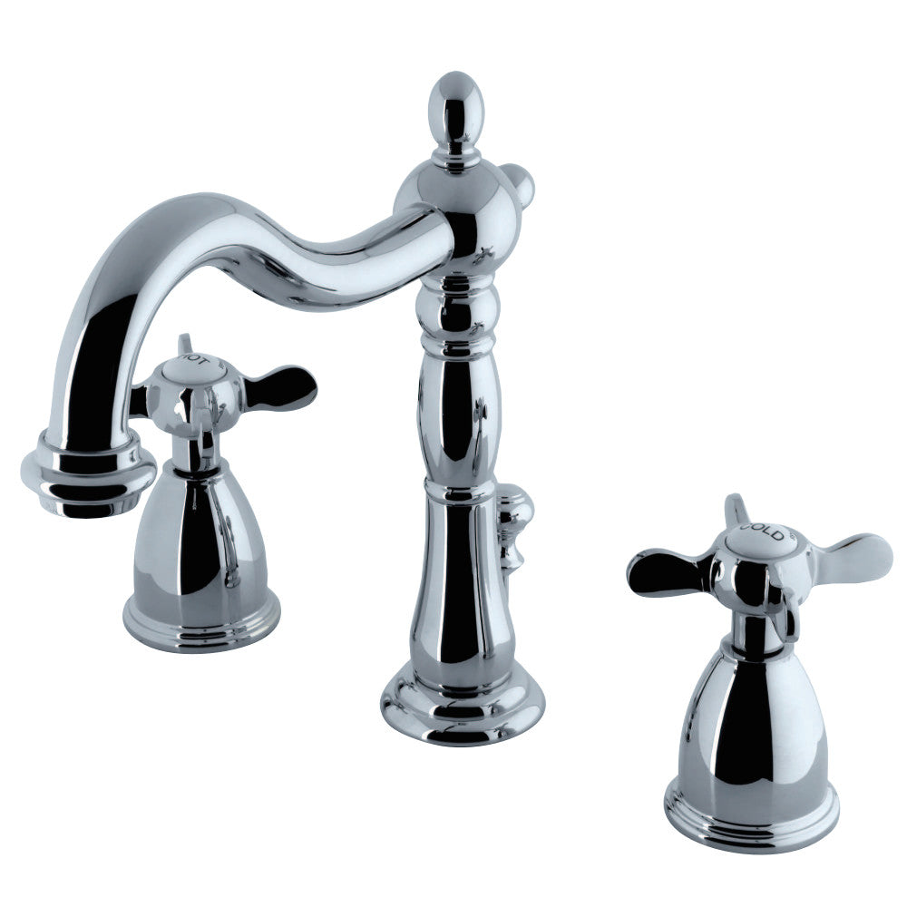 Kingston Brass KB1978BEX Essex Widespread Bathroom Faucet with Plastic Pop-Up