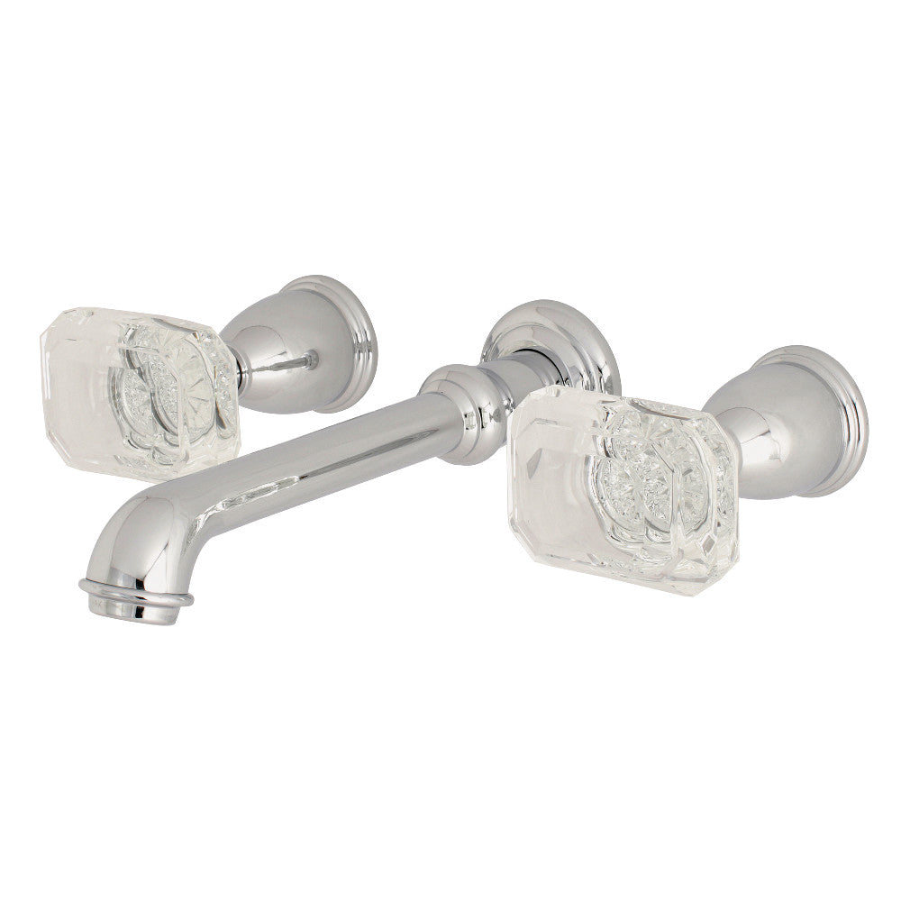 Kingston Brass KS7128WQL Krystal Onyx Two-Handle Wall Mount Bathroom Faucet