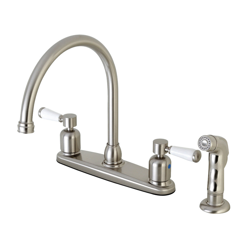 Kingston Brass FB791DPLSP Paris 8-Inch Centerset Kitchen Faucet with Sprayer