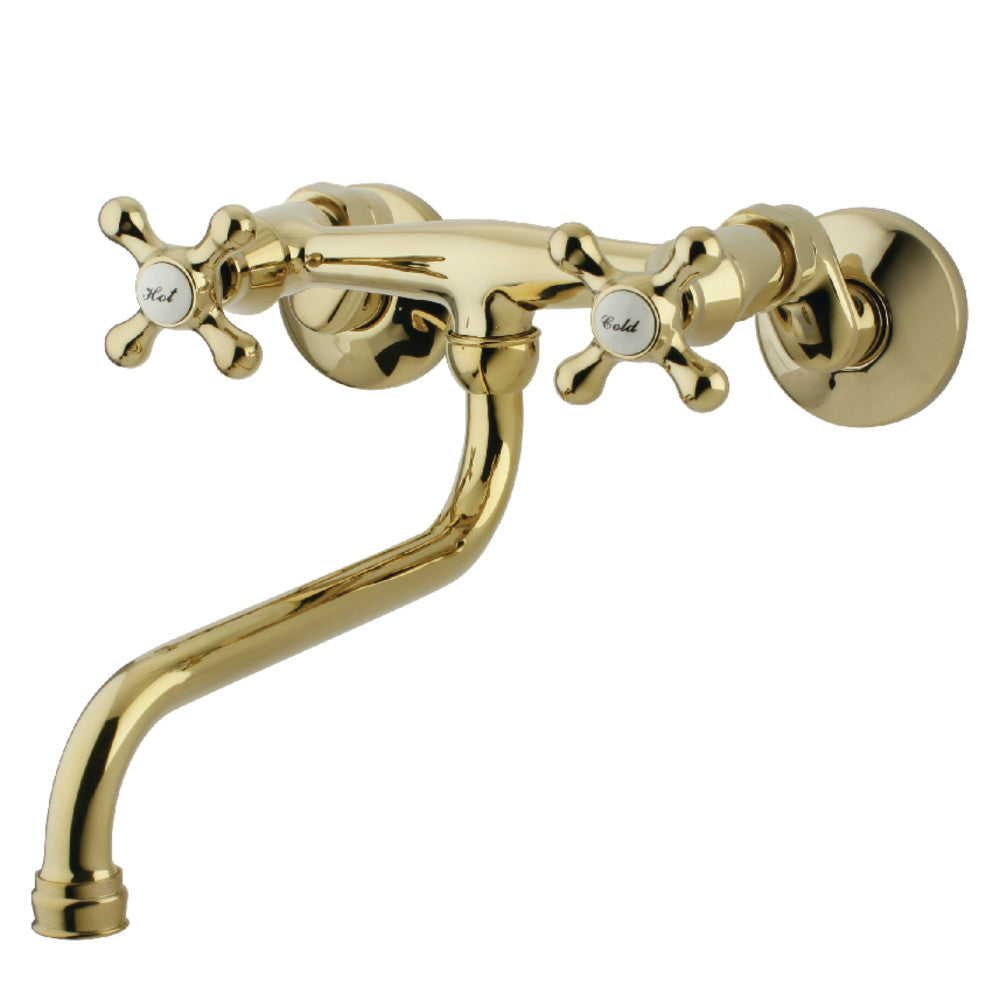 Kingston Brass KS215SN Kingston Two Handle Wall Mount Bathroom Faucet